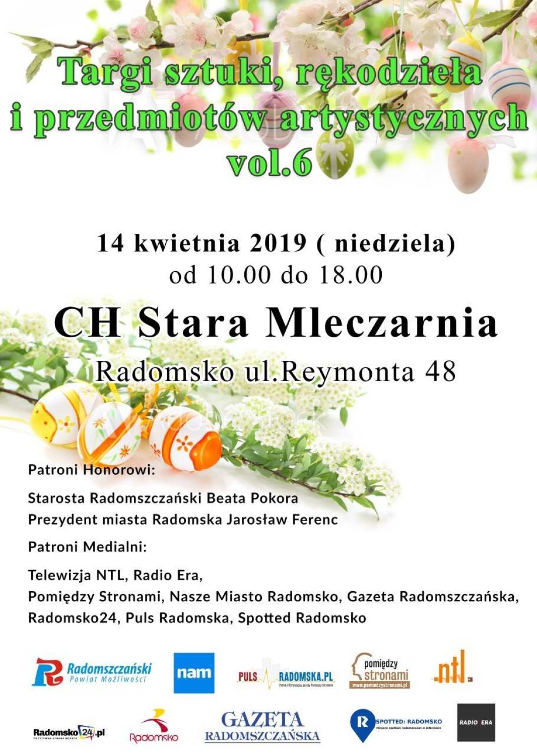 Wielkanocne Targi Rękodzieła w Radomsku. Edycja 2019 - Zapraszamy //spotradomsko.pl
